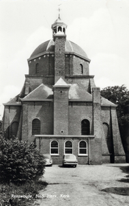 14025 Gezicht op de achtergevel van de Nederlands-Hervormde kerk (Dorpsstraat 3) te Renswoude.